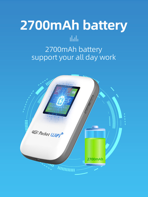 2700mAh-3000mAh Mobilny router 4G z czarnym odblokowanym ekranem