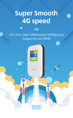 2700mAh-3000mAh Mobilny router 4G z czarnym odblokowanym ekranem